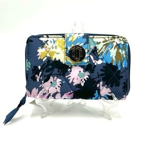 Vera Bradley Ultralight RFID Turnlock Wallet in Chrysanthemum Crush